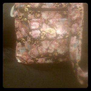 Black purse with floral design fashion purse